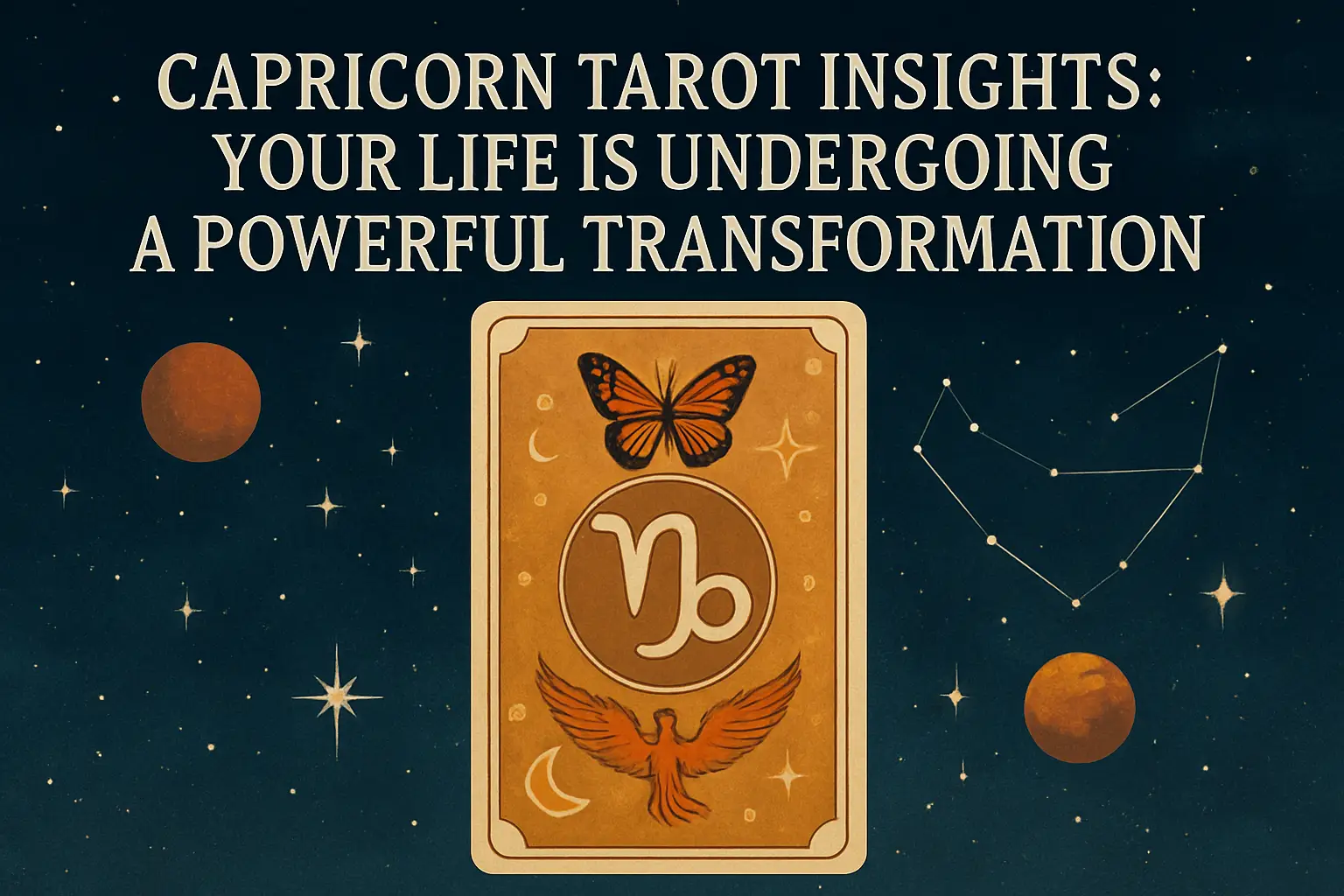 Capricorn Tarot Insights: Your Life is Undergoing a Powerful Transformation