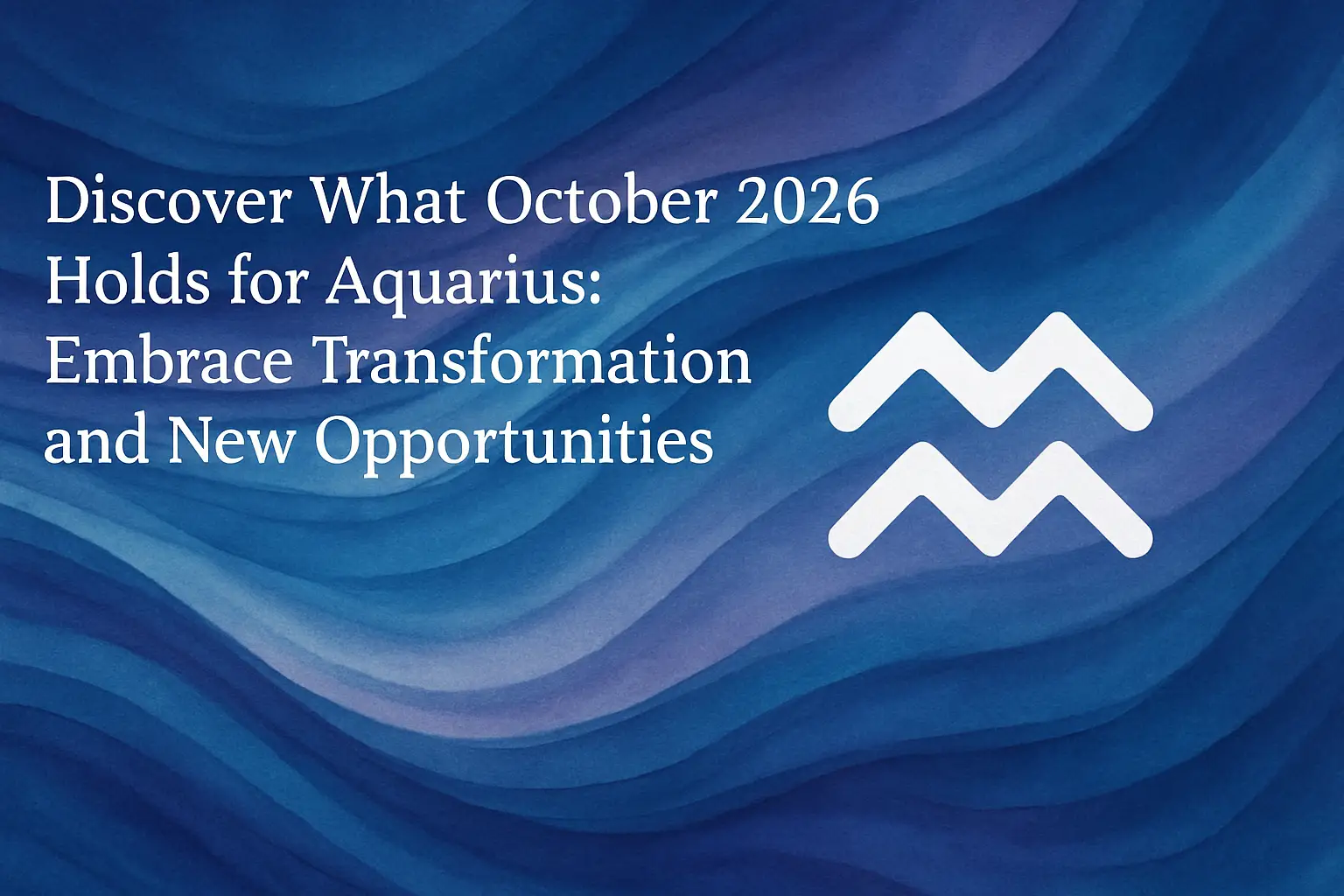 Discover What October 2026 Holds for Aquarius: Embrace Transformation and New Opportunities