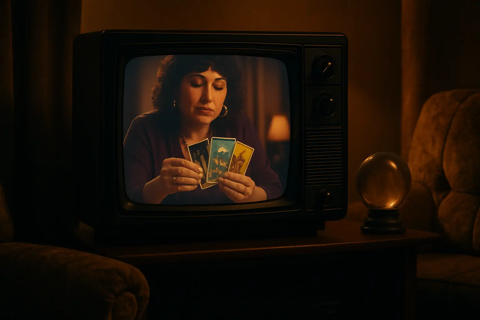 Exploring the Nostalgic Charm of an ASMR 80s TV Psychic Tarot Reading